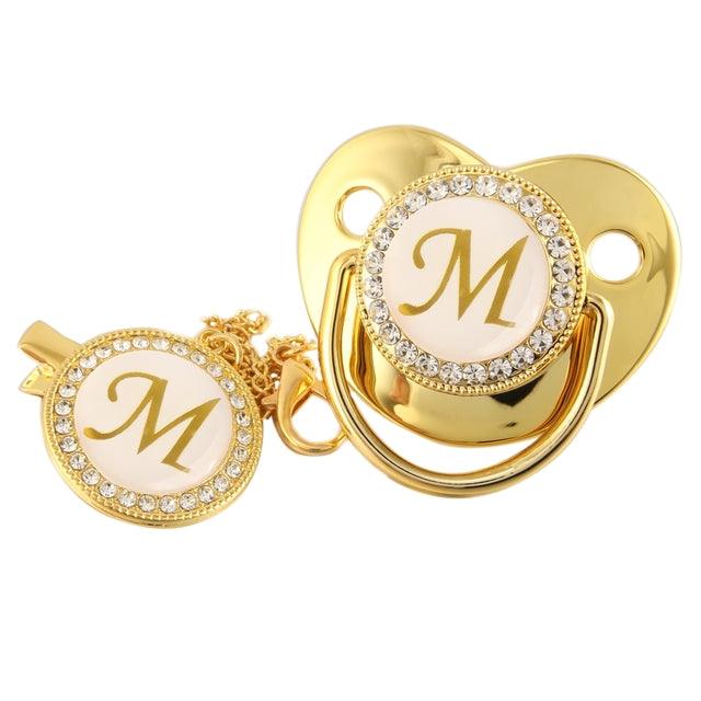 Name Initial Letter Baby Pacifier - Babyblush