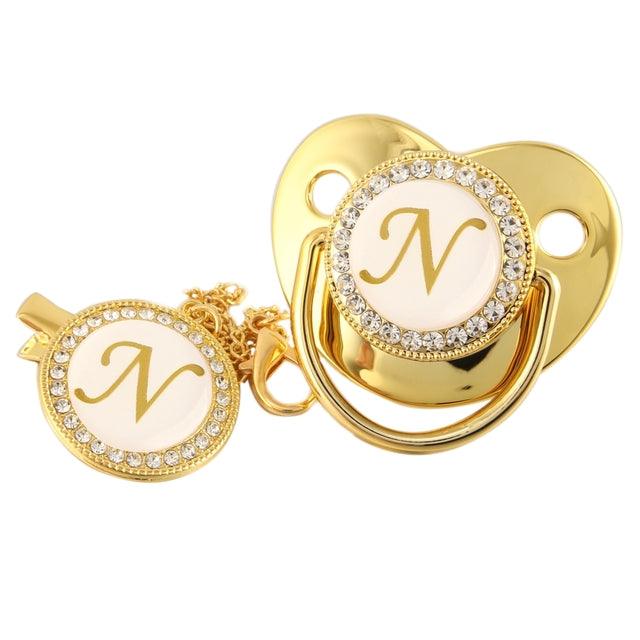 Name Initial Letter Baby Pacifier - Babyblush