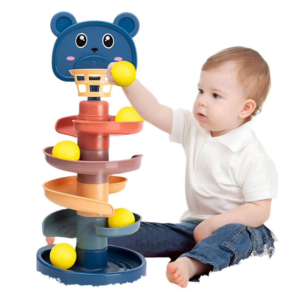 Rolling Ball Pile Tower - Babyblush