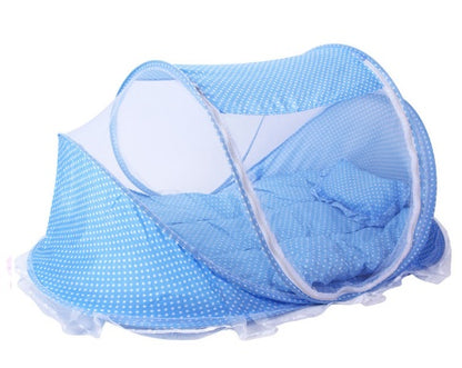 BabyBlush Foldable Baby Bed Net with Mattress & Pillow