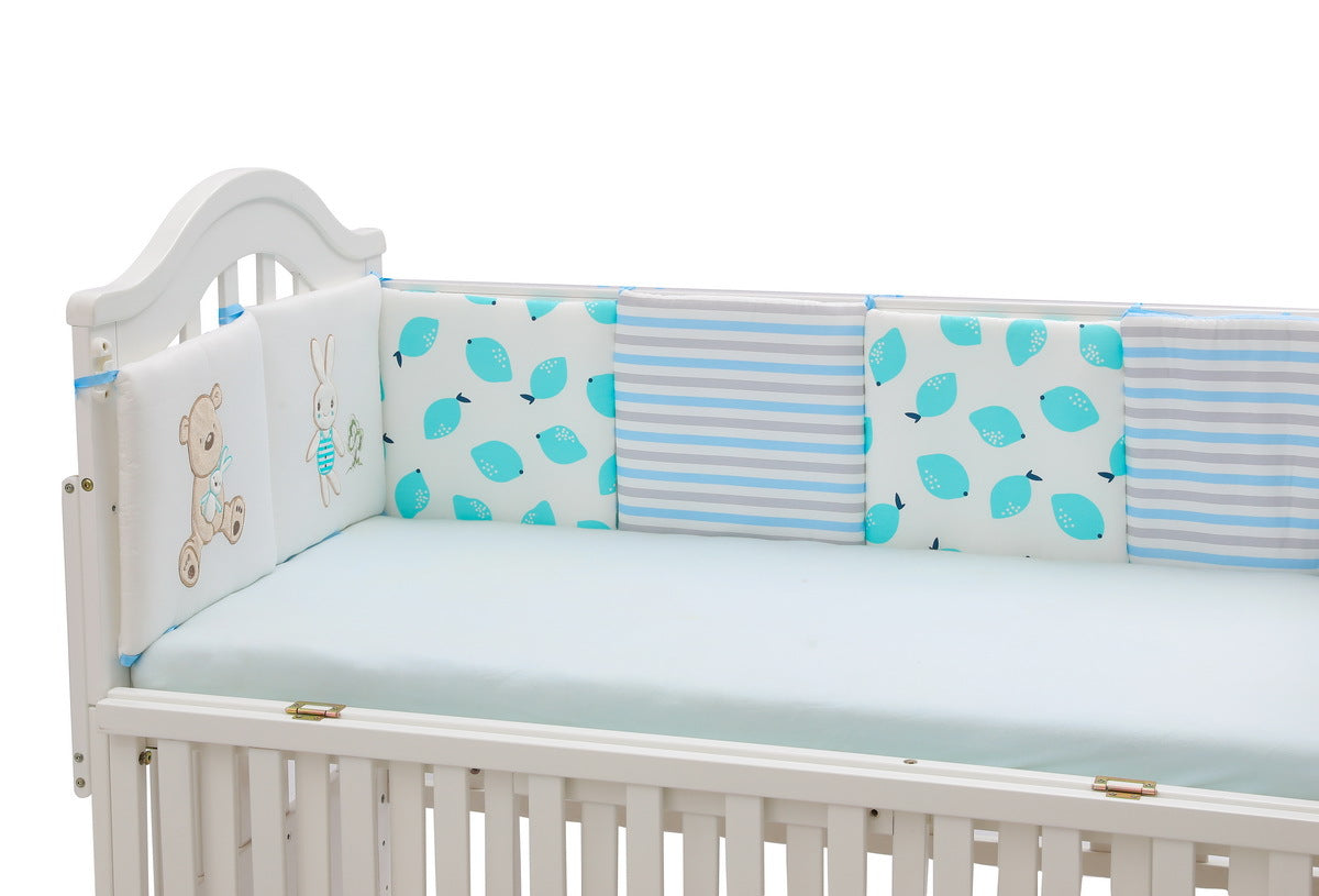 Baby Bear And Rabbit Blue Bed Fence