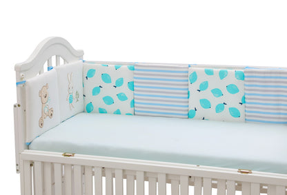 Baby Bear And Rabbit Blue Bed Fence