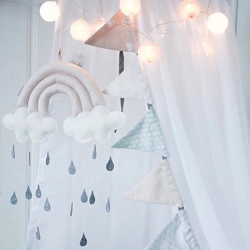 Baby Crib Mobile (Rainbow & Cloud Design)
