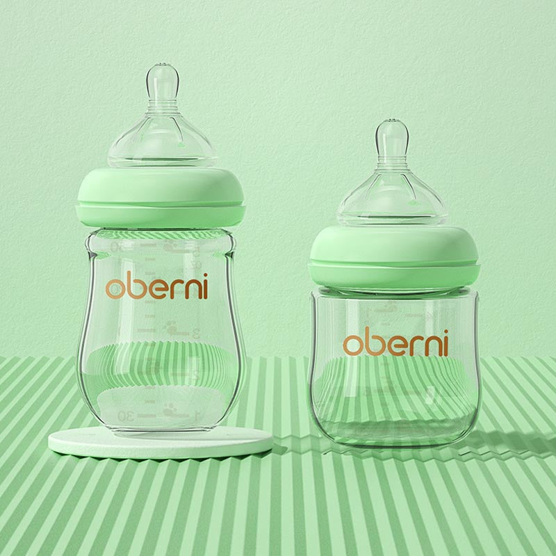 Wide-Neck Newborn Glass Feeding Bottle – High Borosilicate, Anti-Colic & Easy to Clean (120–150ml)
