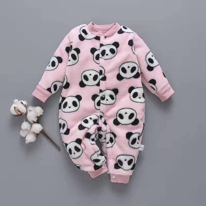 BabyBlush Long Sleeve Flannel Baby Romper
