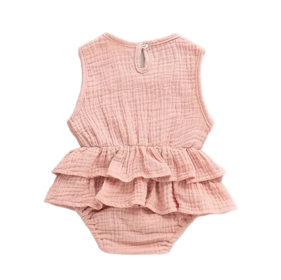 Ruffle Layered Cotton Baby Romper