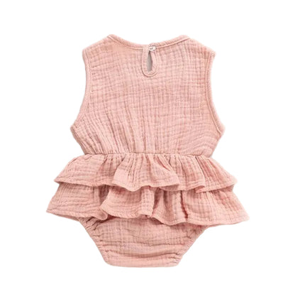 Ruffle Layered Cotton Baby Romper