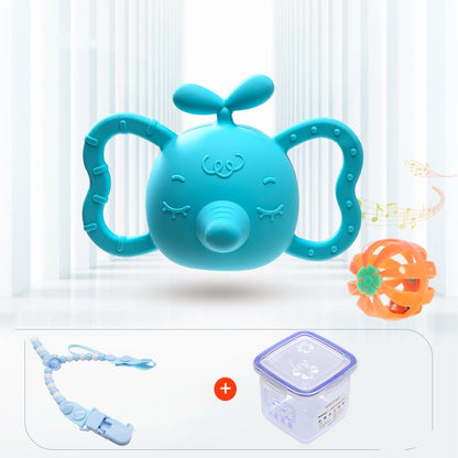 Baby Elephant Silicone Teether & Rattle – Soothing, Safe & Adorable for Little Chewers