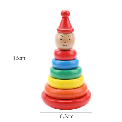 Wooden Rainbow Stacking Tower
