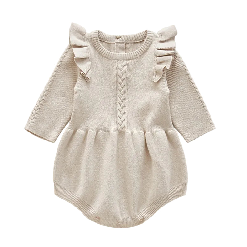 Ruffle Sleeve Baby Cotton Romper