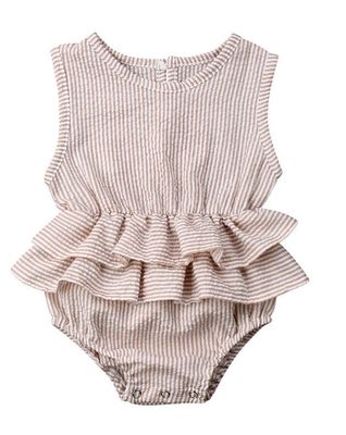 Ruffle Layered Cotton Baby Romper