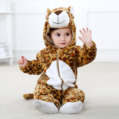 Snuggly Winter Animal Baby Romper