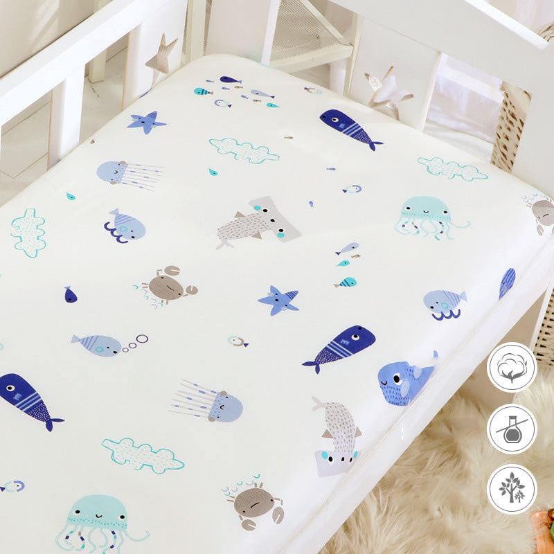 Baby Bed Sheet Soft Cotton Twill Fitted Crib Sheet