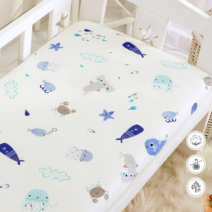 Baby Bed Sheet Soft Cotton Twill Fitted Crib Sheet