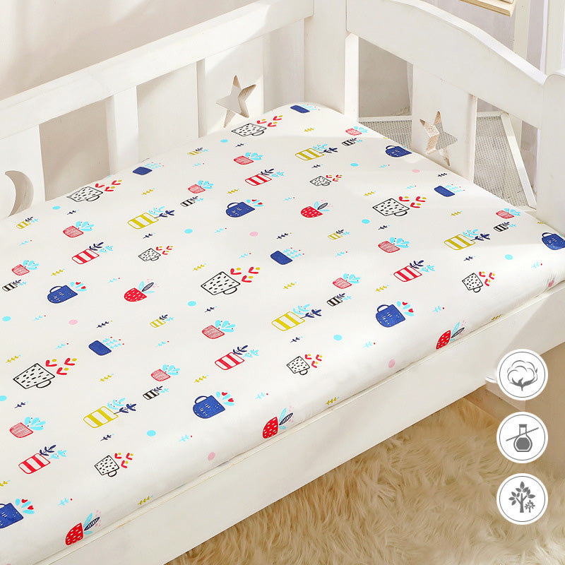 Baby Bed Sheet Soft Cotton Twill Fitted Crib Sheet