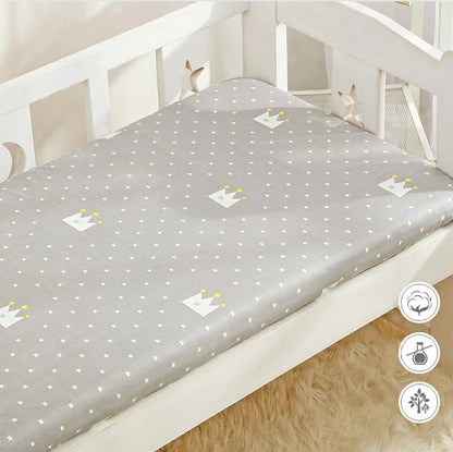 Baby Bed Sheet Soft Cotton Twill Fitted Crib Sheet