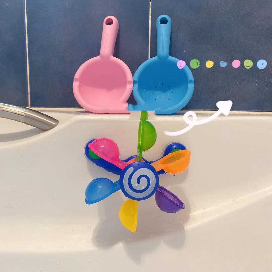 Baby Bath Water Wheel Toy with Scoops