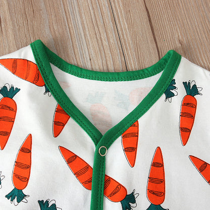 Adorable Easter Bunny Carrot Romper – With Matching Bunny-Ear Hat