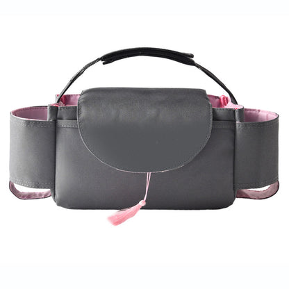 Universal Stroller Organizer Bag – Hanging Baby Storage with Cup Holders & Large Capacity