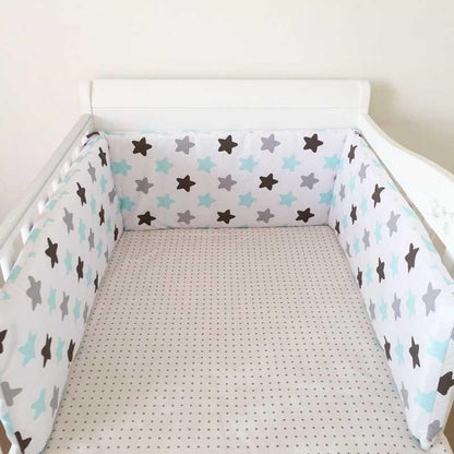 Pure Cotton Crib Bumper – Soft, Safe & Washable Anti-Collision Guardrail