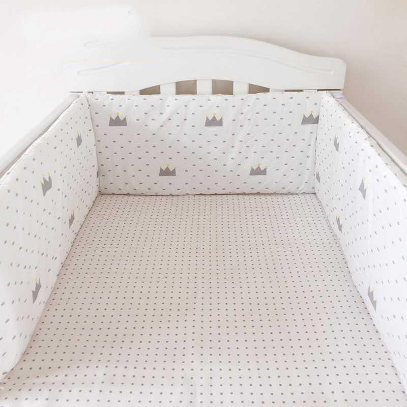 Pure Cotton Crib Bumper – Soft, Safe & Washable Anti-Collision Guardrail