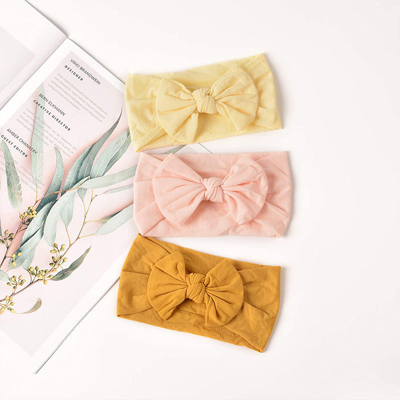 Baby Nylon Bow Headband – Soft, Stretchy & Adorable Everyday Accessory