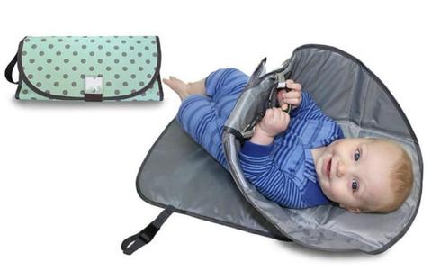 Portable Baby Diaper Changing Pad Clutch – Waterproof, Foldable & Travel-Friendly Mat