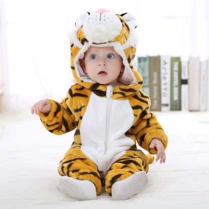 Snuggly Winter Animal Baby Romper