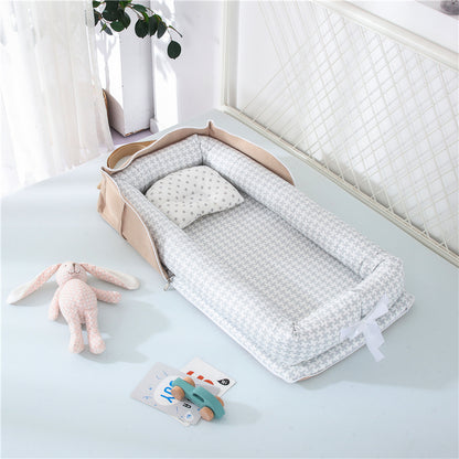 Portable Cotton Baby Crib – Foldable, Cozy & Secure Newborn Sleeping Nest
