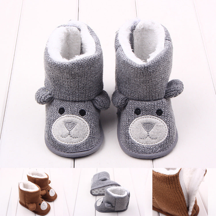 Cozy Bear Baby Booties