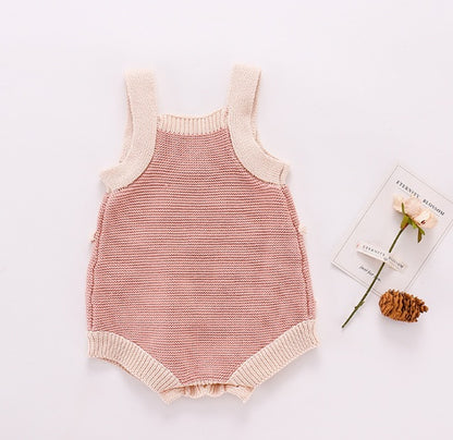 Baby Knitted Cotton Romper – Soft, Breathable & Adorably Textured Style