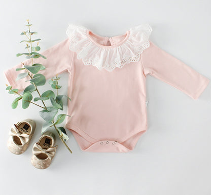 Baby Cotton Lace Collar Romper