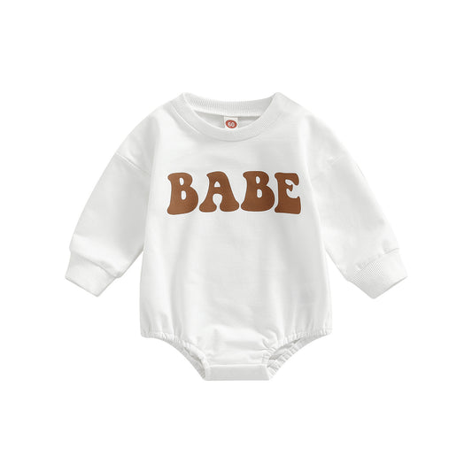 Baby Cotton Triangle Crawl Bodysuit (BABE Print)
