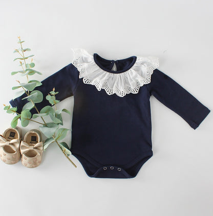 Baby Cotton Lace Collar Romper