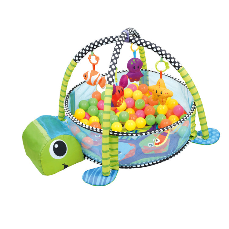 Baby Crawling Mat with Play Fence & Activity Rack