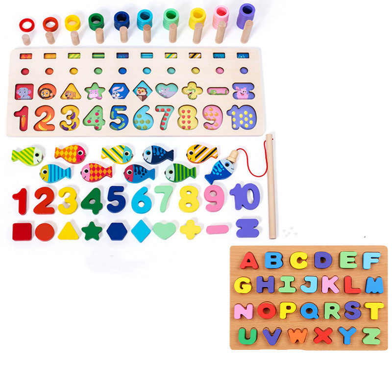 3D Wooden Alphabet & Number Puzzle – Colourful Learning Toy for Early Development