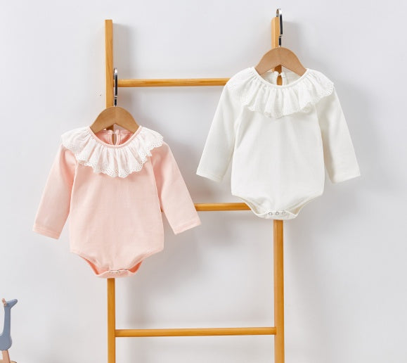 Baby Cotton Lace Collar Romper