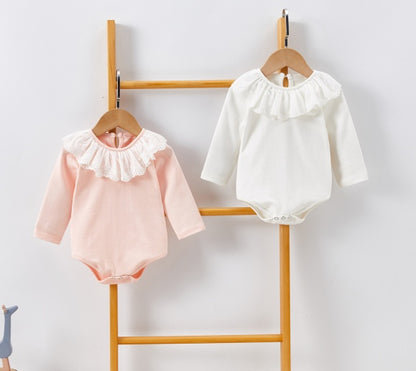 Baby Cotton Lace Collar Romper