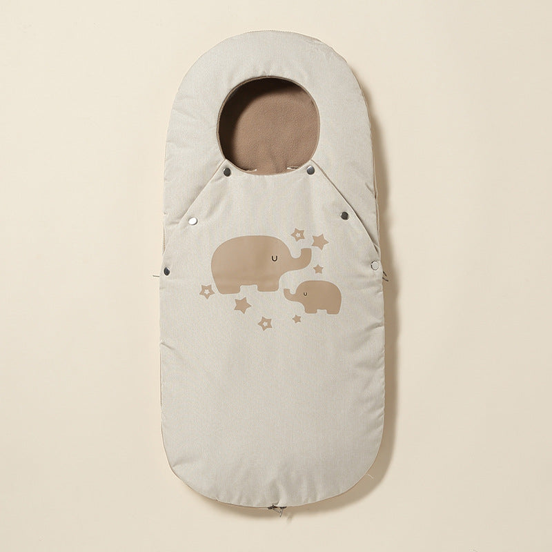 Ultra-Warm Fleece Winter Baby Sleeping Bag – Anti-Kick, Thickened & Perfect for Strollers