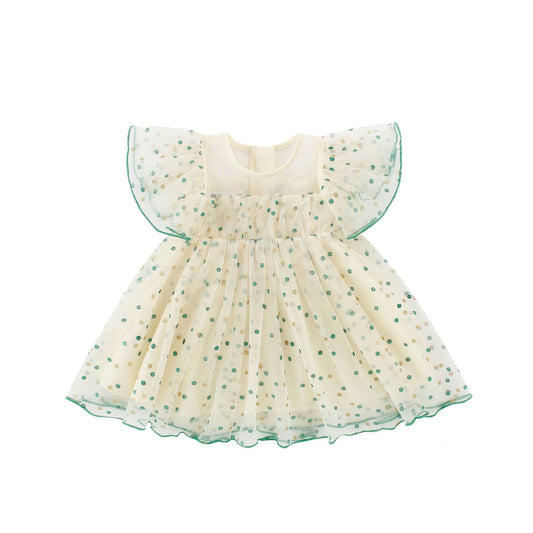 Party Romper / Girls’ Polka Dot Tulle Dress