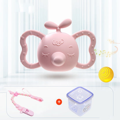 Baby Elephant Silicone Teether & Rattle – Soothing, Safe & Adorable for Little Chewers