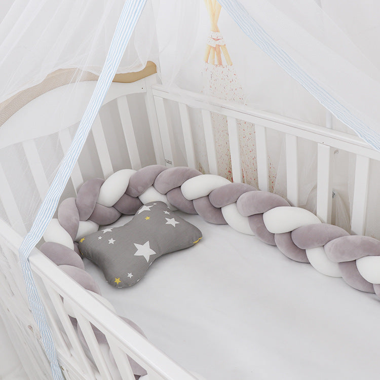 Braided Baby Crib Bumper Cushion
