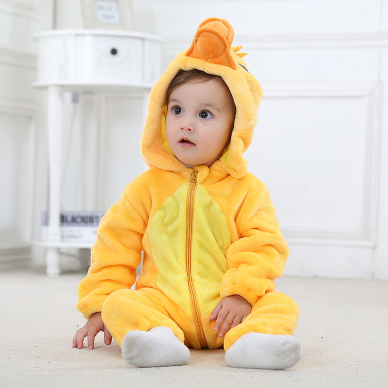 Snuggly Winter Animal Baby Romper