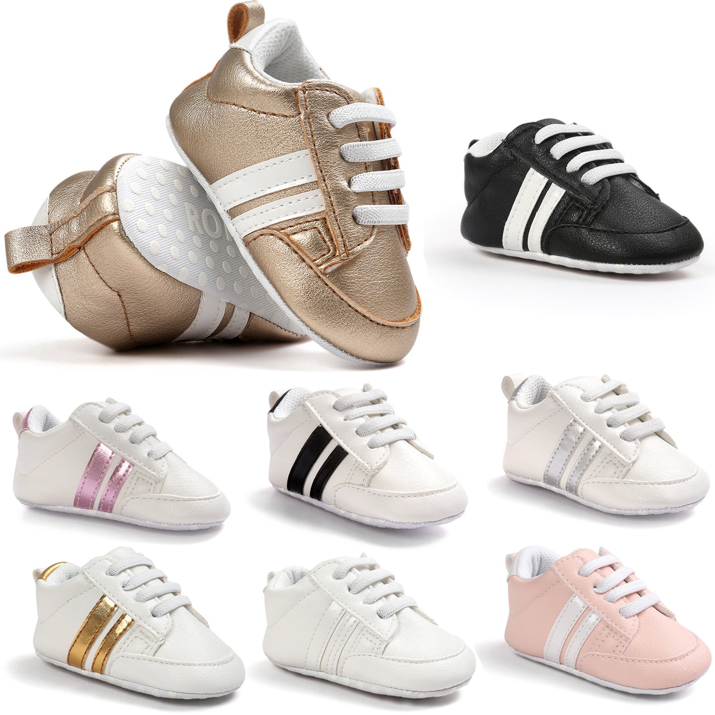 Baby PU Leather First Walker Sneakers