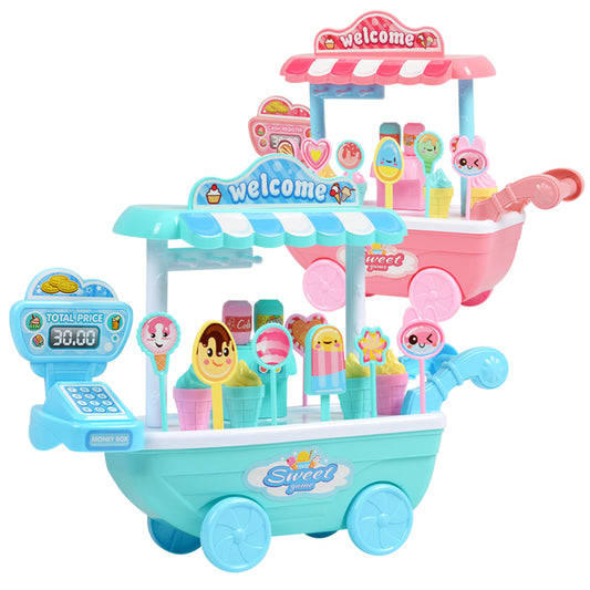 Kids DIY Ice-Cream Cart Role-Play Set