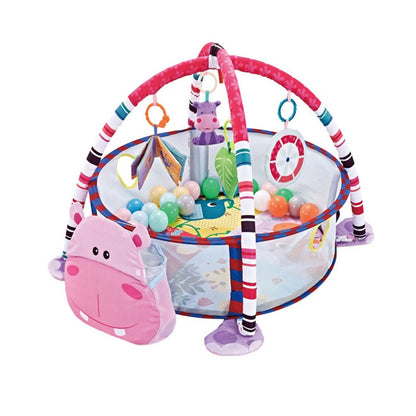 Baby Crawling Mat with Play Fence & Activity Rack