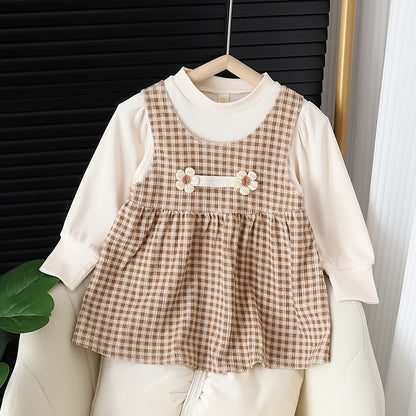 Baby Girl Long-Sleeved Dress Suit