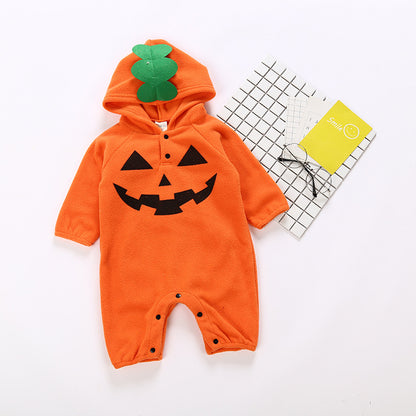 Cozy Pumpkin Baby Romper