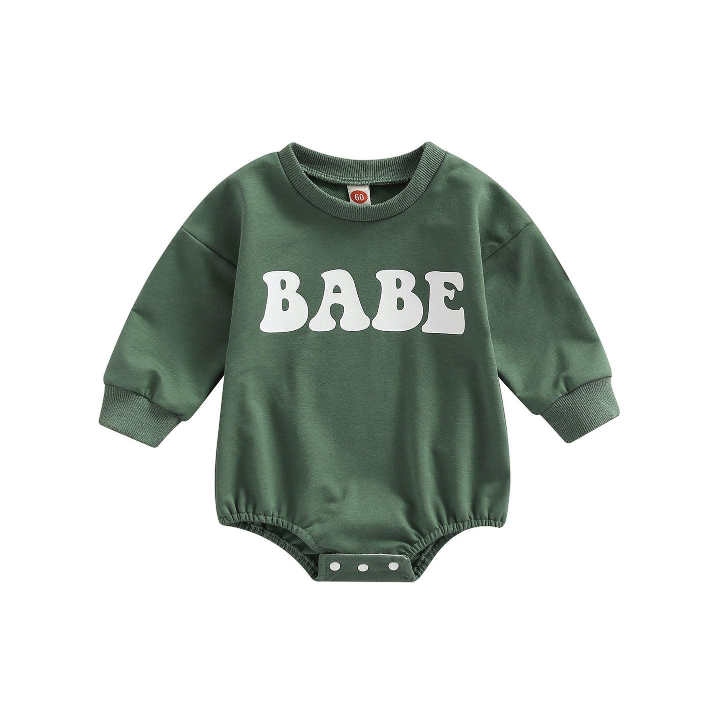 Baby Cotton Triangle Crawl Bodysuit (BABE Print)