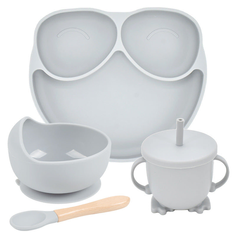 Silicone Suction Divided Dinner Plate Set